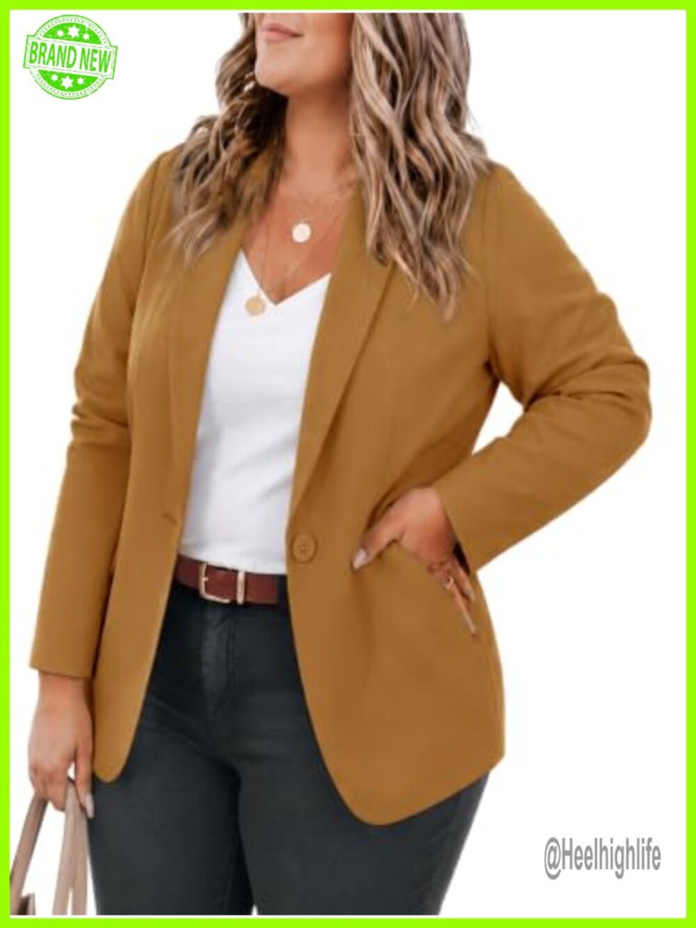 Plus Size Casual Blazer Lapel Long Sleeve Suit Jacket for Work